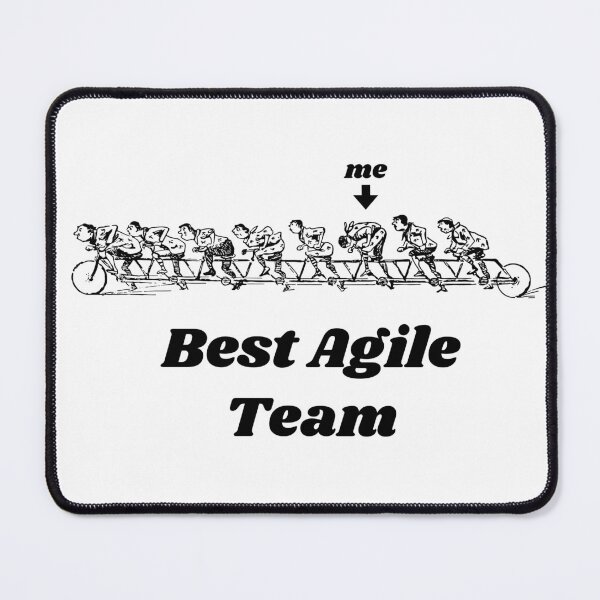 Item preview, 'Best Agile Team' Tandem Bicycle Design - Retro Illustration Design for T-shirts, mugs, phone cases and other accessories designed and sold by Ridiculam Toga.