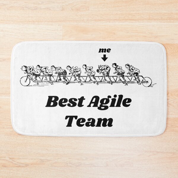 Item preview, 'Best Agile Team' Tandem Bicycle Design - Retro Illustration Design for T-shirts, mugs, phone cases and other accessories designed and sold by Ridiculam Toga.