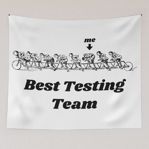 Item preview, 'Best Testing Team' Tandem Bicycle Design - Retro Illustration Design for T-shirts, mugs, phone cases and other accessories designed and sold by Ridiculam Toga.