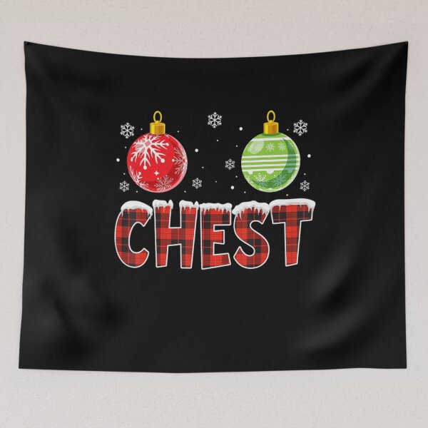 Item preview, Chest Nuts Matching Chestnuts Funny Christmas Couples Chest designed and sold by IanMathol.