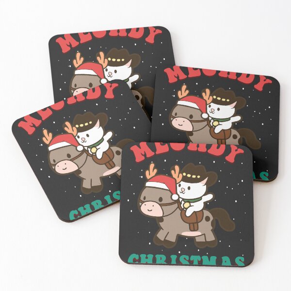 Item preview, Meowdy Christmas Cute Cowboy Cat Riding A Reindeer Horse Pun designed and sold by Daytone.