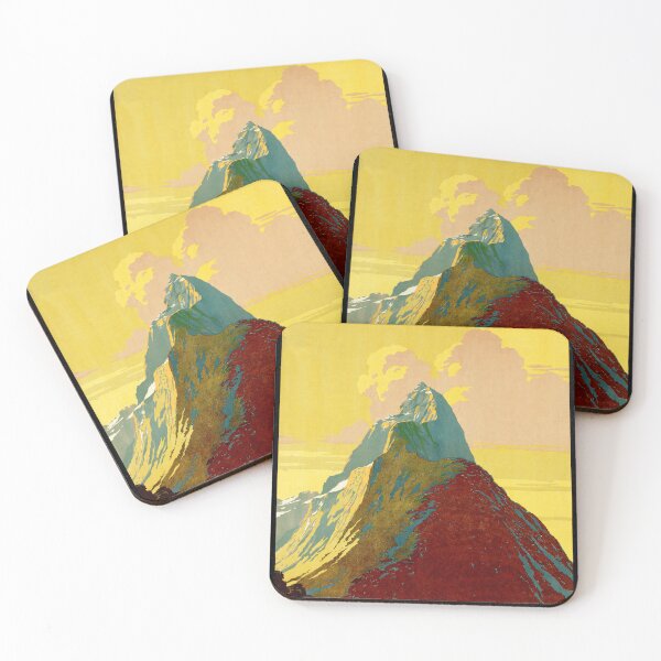 Item preview, MITRE PEAK MILFORD SOUND Vintage NEW ZEALAND Travel Poster designed and sold by retroposters.