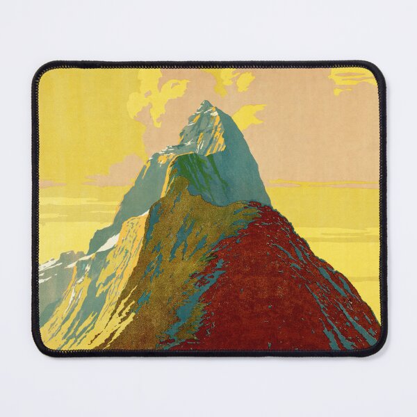 Item preview, MITRE PEAK MILFORD SOUND Vintage NEW ZEALAND Travel Poster designed and sold by retroposters.