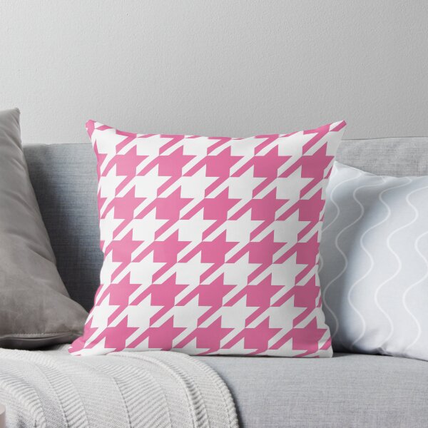 Item preview, French Pink Houndstooth Pattern designed and sold by patternplaten.