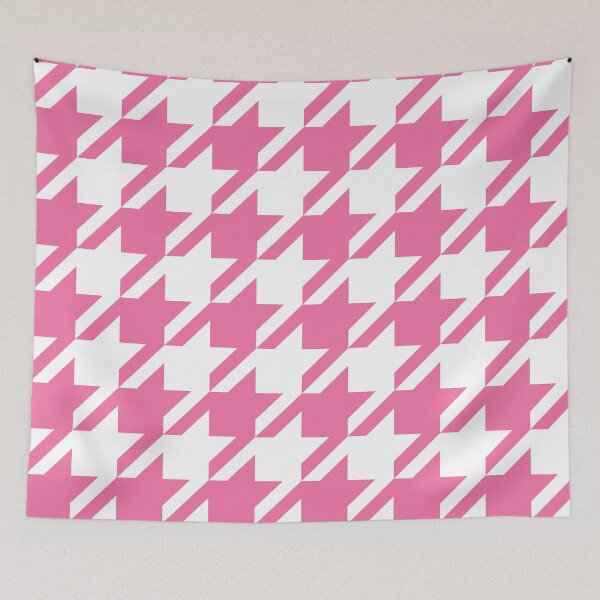 Item preview, French Pink Houndstooth Pattern designed and sold by patternplaten.