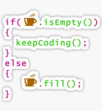 Coffee - coding syntax Sticker