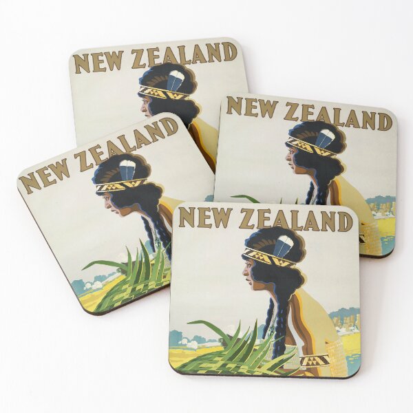 Item preview, NEW ZEALAND for your next holiday 1930 Old Tourism Poste by Leonard Cornwall Mitchell designed and sold by retroposters.