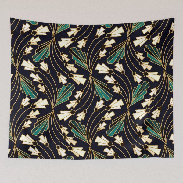 Artikelvorschau, Blumenmuster im Art-Deco-Stil entworfen und verkauft von TigaTiga.