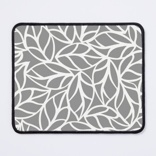 Item preview, Abstract Leaf Plant Pattern Grey White designed and sold by Penny Stanley (ICONIC FOX GRAPHICS).