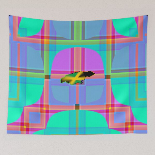 Item preview,  UNFORGETTABLE WEST INDIES CHRISTMAS SOUVENIRS - UNIQUE ABSTRACT CARIBBEAN GEOMETRIC PATTERN - GREATJAMAICAN VIBES FLAG INSPIRATION designed and sold by Ralek.