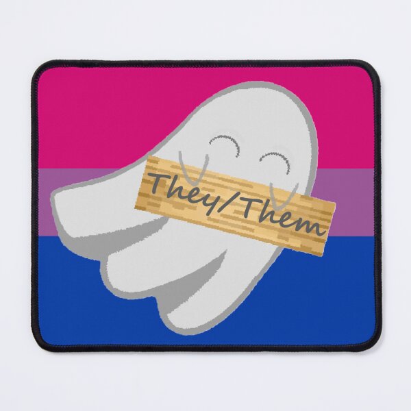 Item preview, They/Them Bi Pronoun Ghost designed and sold by Forest-Bird.