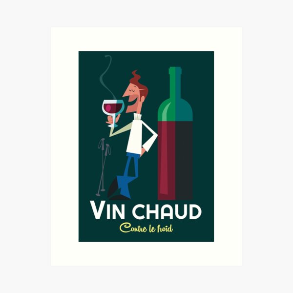 Item preview, Vin Chaud retro poster designed and sold by GAGodel.