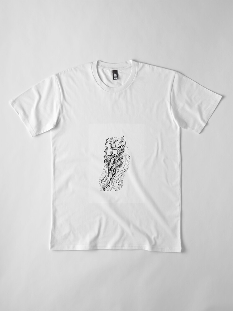Imagen 4 de 6, Camiseta premium con la obra smoked girl, diseñada y vendida por lutxana.
