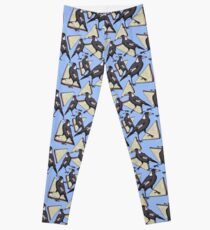Magpies and Fairy Bread - Blue Leggings