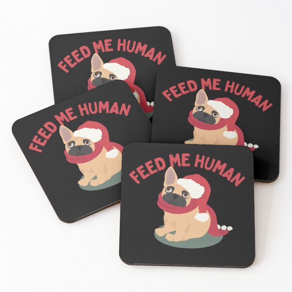 Item preview, Feed me human funny christmas pug puppy designed and sold by reka88.