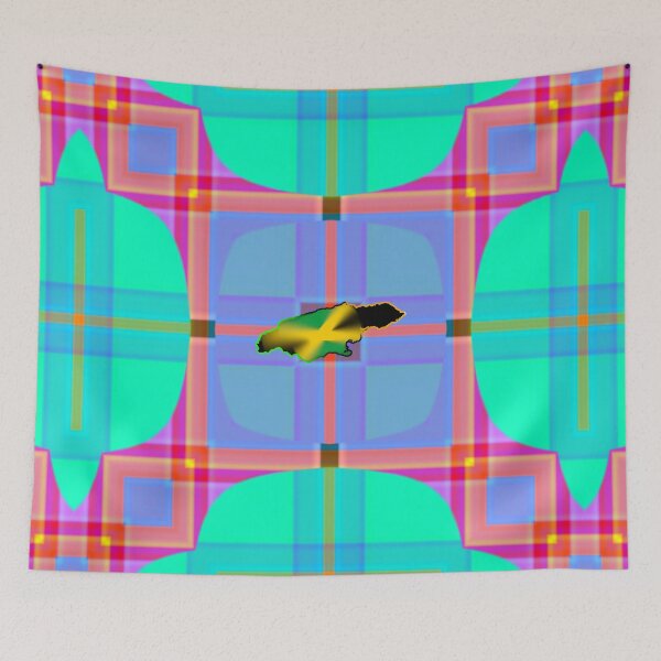 Item preview,  UNFORGETTABLE WEST INDIES CHRISTMAS SOUVENIRS - UNIQUE ABSTRACT CARIBBEAN GEOMETRIC PATTERN - GREATJAMAICAN VIBES FLAG INSPIRATION designed and sold by Ralek.
