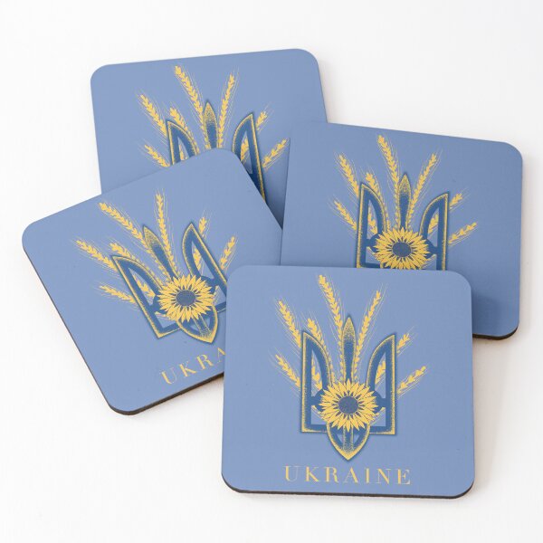 Item preview, Ukrainian trident with sunflower and crops designed and sold by Malva-and-Co.