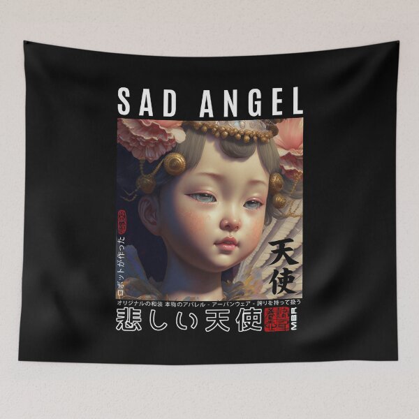 Item preview, Sad Angel | Renaissance Cute Cherub Angel With Wings –  Japanese Baby Angel Cherub designed and sold by MadeByRobots.