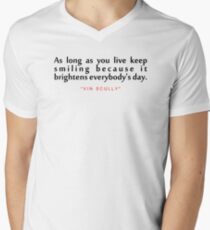 As long as..."Vin Scully" Inspirational Quote Men's V-Neck T-Shirt