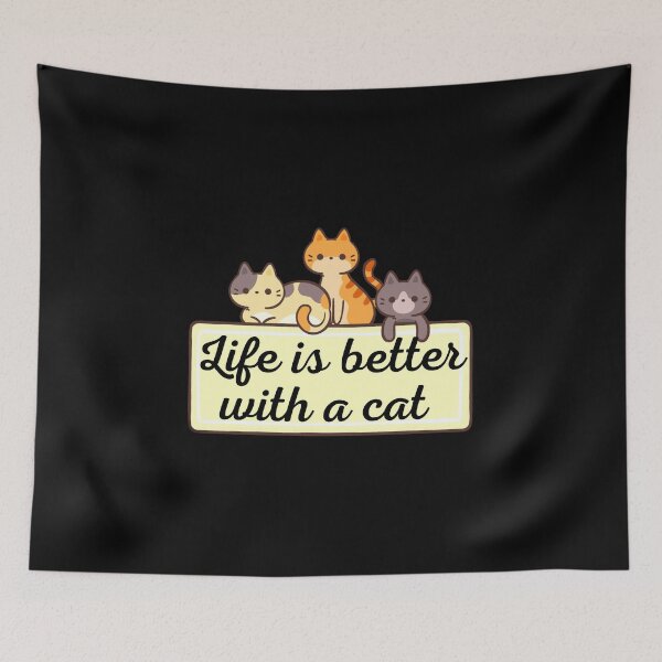 Item preview, Life is better with a cat designed and sold by ColourTrials.