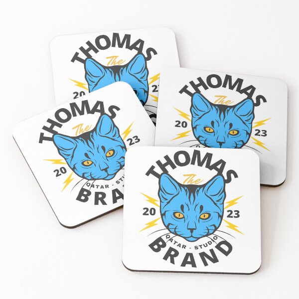 Item preview, THOMAS NAME: THOMAS QATAR STUDIO BRAND BLUE CAT DESIGN. designed and sold by AlexRelax.