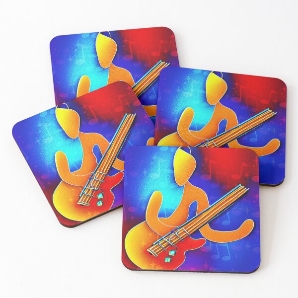 Item preview, Abstract bassist bright colors designed and sold by Artbellachi.