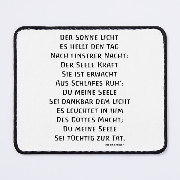 Item preview, The light of the sun It brightens the day - Rudolf Steiner Waldorf School Anthroposophy designed and sold by DOM-Shop.