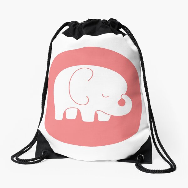 mod baby elephant Drawstring Bag