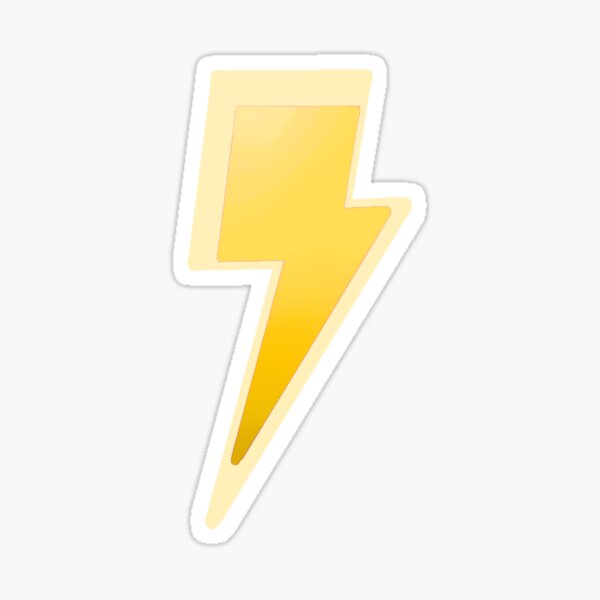 "Lightning Bolt (2)" Sticker for Sale by PastelWing Redbubble