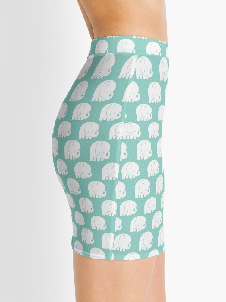 Alternate view of mod baby elephants mint Mini Skirt
