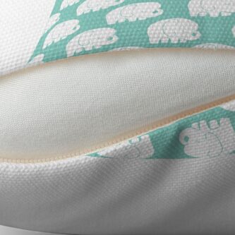 Alternate view of mod baby elephants mint Floor Pillow
