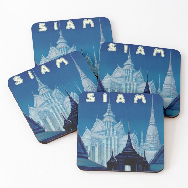 Item preview, SIAM BEAUTIFUL BANGKOK The Jewel City of Asia 1920 Vintage Travel Poster designed and sold by retroposters.