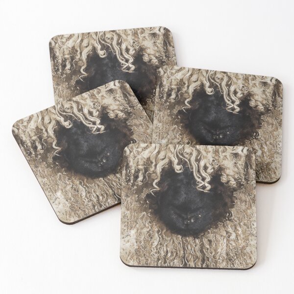 Item preview, Swiss Valais Blacknose Sheep, Fluffy  Valais Blacknose Sheep Art, Cute Swiss Sheep Farm Animal Portrait, Adorable Swiss Valais Blacknose Sheep  designed and sold by Paintcorner.