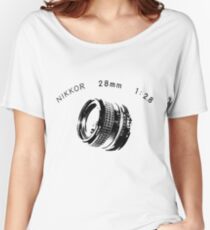 Nikkor 28mm Black Women's Relaxed Fit T-Shirt