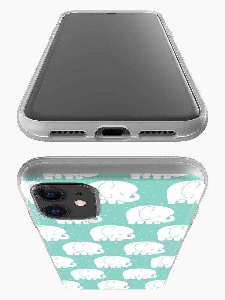 Alternate view of mod baby elephants mint iPhone Case & Cover
