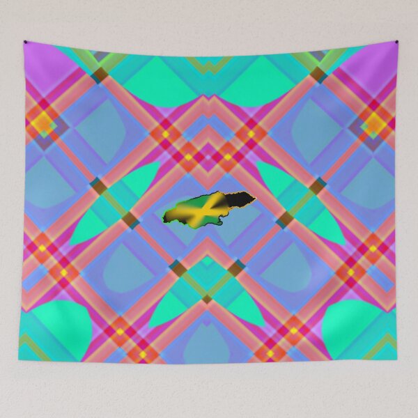 Item preview, UNFORGETTABLE WEST INDIES CHRISTMAS SOUVENIRS - UNIQUE ABSTRACT CARIBBEAN GEOMETRIC PATTERN - GREATJAMAICAN VIBES FLAG INSPIRATION designed and sold by Ralek.
