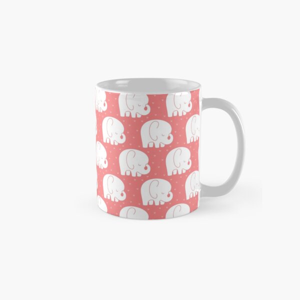 mod baby elephants coral Classic Mug