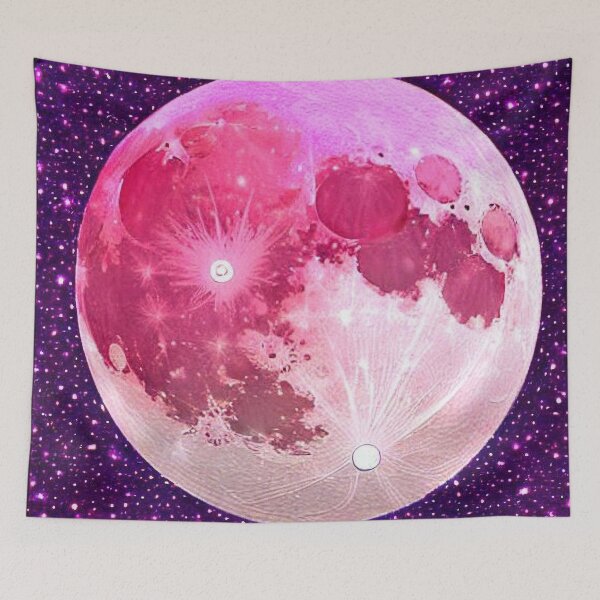 Item preview, Mesmerizing Pink and Purple Starry Moon Scene designed and sold by DreamScheme.
