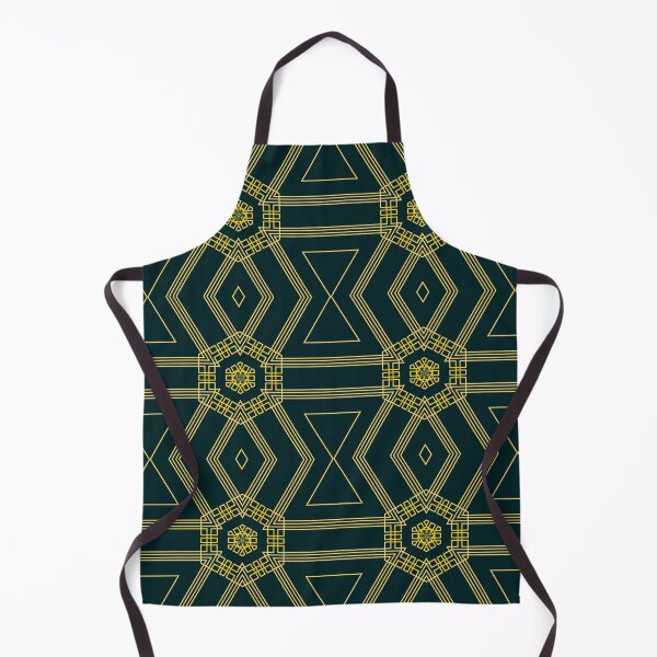 Item preview, Forest dark green and Gold Geometric Art Deco designed and sold by ScaleDesigns.