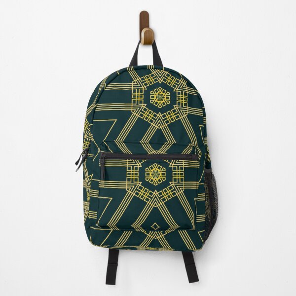 Item preview, Forest dark green and Gold Geometric Art Deco designed and sold by ScaleDesigns.