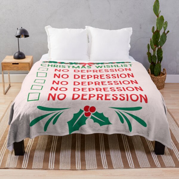 Item preview,  Christmas wishlist no depression, ironic christmas joke green designed and sold by T-Look.