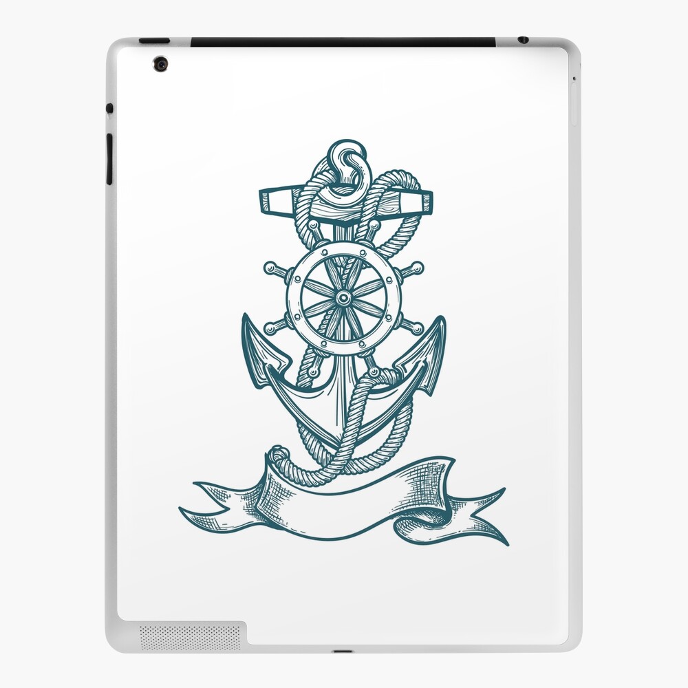 Anchor with Rose Tattoo - Nautical Water Ship' Sticker | Spreadshirt