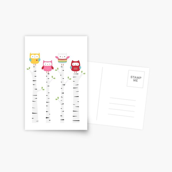 Treetop Owls Postcard