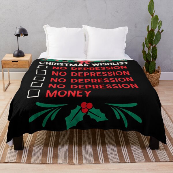 Item preview, Christmas wishlist no depression,no no money ironic christmas joke designed and sold by T-Look.