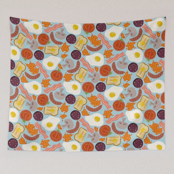 Item preview, Full English breakfast blue designed and sold by Kimmygowland.