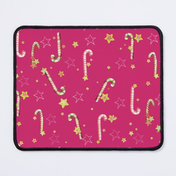 Item preview, Pink Xmas Candy Cane & Stars designed and sold by GalapaTales.