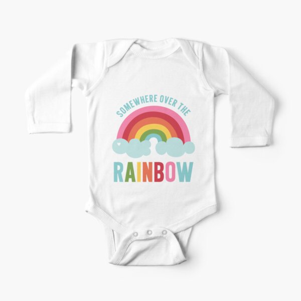Somewhere Over the Rainbow Long Sleeve Baby One-Piece