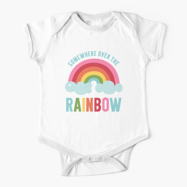 Somewhere Over the Rainbow Short Sleeve Baby One-Piece