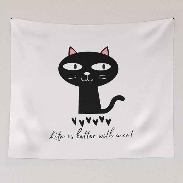 Item preview, Life is better with a cat designed and sold by ColourTrials.