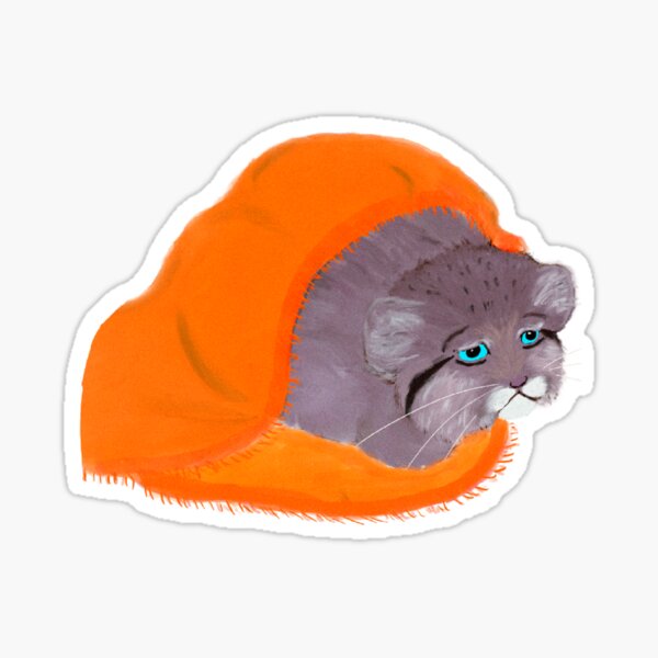 Pallas Cat with Blankie Sticker